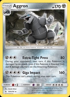 2019 Unbroken Bonds Aggron #125