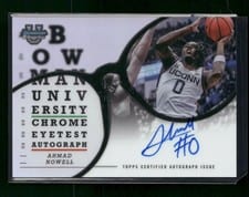 2024-25 Bowman University Chrome Eye Test Autographs Ahmad Nowell #ETA-ANO card