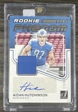 2022 Donruss Rookie Phenom Jersey Autographs Aidan Hutchinson #RPA-11 card