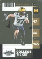 2022 Panini Chronicles Draft Picks Contenders Optic Aidan Hutchinson #18 card