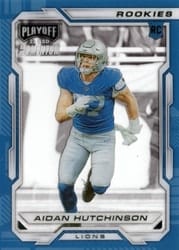 2022 Panini Chronicles Playoff Momentum Rookies Aidan Hutchinson #PMR-11 card