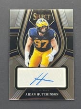 2022 Panini Select Draft Picks Rookie Signatures Aidan Hutchinson #RS-AHI card