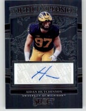 2022 Panini Select Draft Picks Youth Explosion Signatures Aidan Hutchinson #YE-AHU card