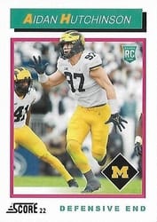 2022 Score 1992 Throwback Rookie Aidan Hutchinson #TB6 card
