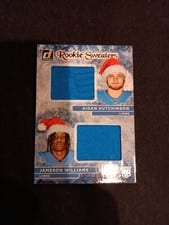 2022 Donruss Rookie Holiday Sweater Dual Aidan Hutchinson / Jameson Williams #RHD-1 card