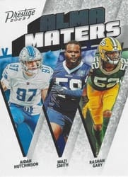 2023 Panini Prestige Alma Maters Aidan Hutchinson/Mazi Smith/Rashan Gary #16 card