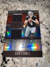 2023 Panini Legacy Futures Dual Patch Autographs Silver Aidan O'Connell #FDA-34 card