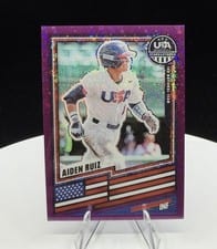 2026 Panini Stars and Stripes Prizm USA Aiden Ruiz Ruby Wave #121 card