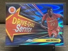 2024 Topps Chrome McDonald's All-American Drive-Thru Service Aiden Sherrell #DTS-AIS card