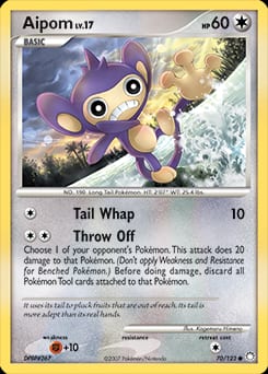 Mysterious Treasures Aipom #70 card