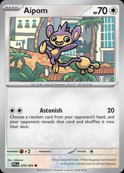 Phantasmal Flames Aipom #78 card