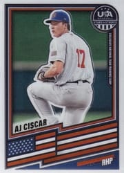 2026 Panini Stars & Stripes Prizm Base Set AJ Ciscar #45 card