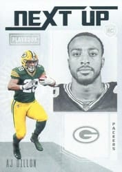 2020 Panini Playbook Next Up AJ Dillon #NU-25 card