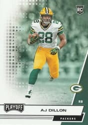 2020 Panini Playoff Base Set AJ Dillon #227 card