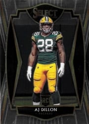2020 Panini Select Base Set AJ Dillon #165 card