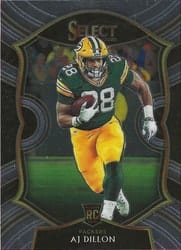 2020 Panini Select Base Set AJ Dillon #65 card