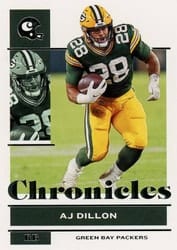 2021 Panini Chronicles Base Set AJ Dillon #39 card
