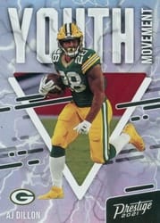 2021 Panini Prestige Youth Movement AJ Dillon #YM-6 card