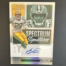 2022 Panini Absolute Spectrum Signatures AJ Dillon #SPEC-AJD card