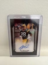 2022 Panini Black Smoke Show Signatures AJ Dillon #SM-AJD card