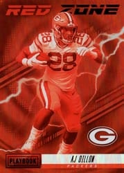 2022 Panini Playbook Red Zone AJ Dillon #RZ-15 card