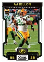 2023 Score Base Set AJ Dillon #92 card