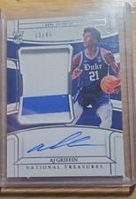 2022 Panini National Treasures Collegiate AJ Griffin #21 card