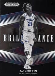 2022 Panini Prizm Draft Picks Brilliance AJ Griffin #BR-AG card