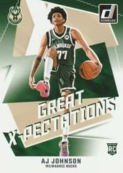 2024-25 Donruss Great X-Pectations AJ Johnson #6 card