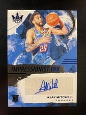 2024-25 Panini Court Kings Impressionist Ink Autographs Ajay Mitchell #II-AJY card