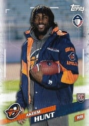 2019 Topps AAF Base Set Akeem Hunt #100 card