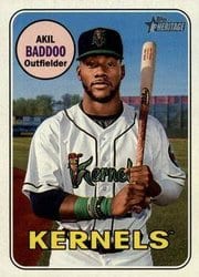 2018 Topps Heritage Minor League Base Set Akil Baddoo #41 card