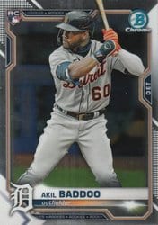 2021 Bowman Chrome Base Set Akil Baddoo #34 card