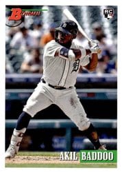 2021 Bowman Heritage Base Set Akil Baddoo #47 card