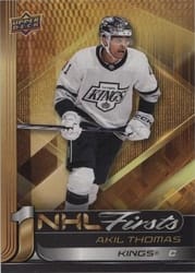 2024-25 Upper Deck NHL Firsts Akil Thomas #NF-14 card