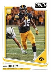 2018 Score Base Set Akrum Wadley #371 card
