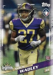 2019 Topps AAF Base Set Akrum Wadley #163 card