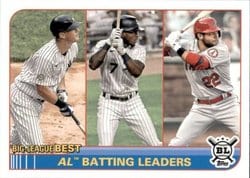 2021 Topps Big League Base Set AL Batting Leaders (DJ LeMahieu / Tim Anderson / David Fletcher) #247 card