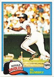 1981 Topps Base Set Al Bumbry #425 card