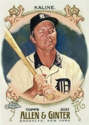 2021 Topps Allen & Ginter Chrome Base Set Al Kaline #137 card
