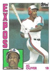 1984 Topps Base Set Al Oliver #620 card