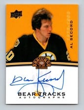 2023-24 Upper Deck Boston Bruins Centennial Bear Tracks Autographs Al Secord #BT-AS card