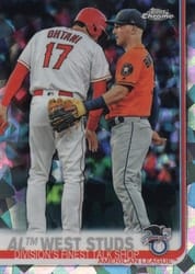 2019 Topps Chrome Sapphire Edition Base Set AL West Studs #266 card