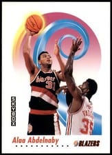 1991-92 SkyBox Base Set Alaa Abdelnaby #232 card