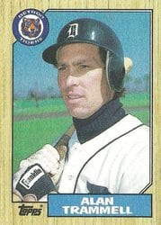 1987 Topps Base Set Alan Trammell #687 card