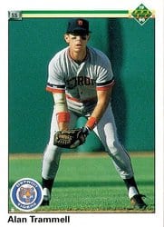 1990 Upper Deck Base Set Alan Trammell #554 card