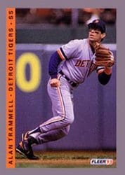 1993 Fleer Base Set Alan Trammell #613 card