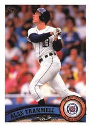 2021 Topps Archives Base Set Alan Trammell #278 card