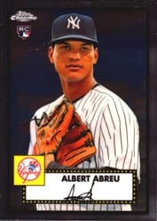 2021 Topps Chrome Platinum Anniversary Base Set Albert Abreu #60 card