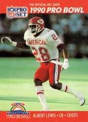 1990 Pro Set Base Set Albert Lewis #350 card